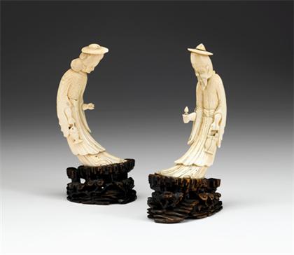 Pair of Chinese elephant ivory