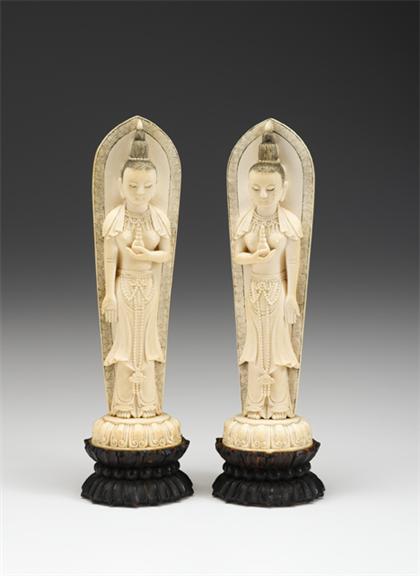 Pair of Chinese elephant ivory