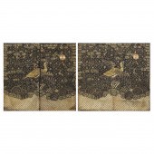 PAIR OF CHINESE EMBROIDERED AN