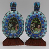 PAIR OF CHINESE ENAMEL PINCH B
