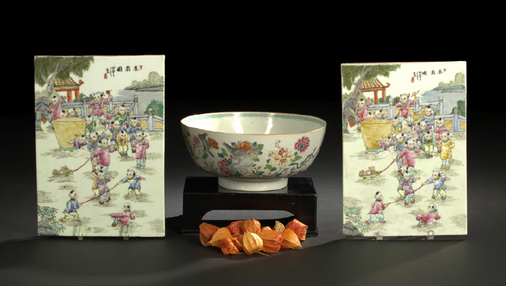 Pair of Chinese Enameled