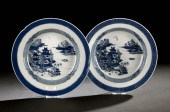 Pair of Chinese Export Blue an