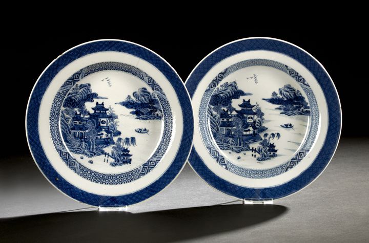 Pair of Chinese Export Blue and