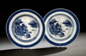 Pair of Chinese Export Blue an