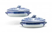 PAIR OF CHINESE EXPORT BLUE AN