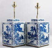 PAIR OF CHINESE EXPORT BLUE AN