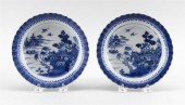 PAIR OF CHINESE EXPORT BLUE AN