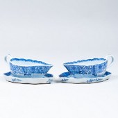 PAIR OF CHINESE EXPORT BLUE AN