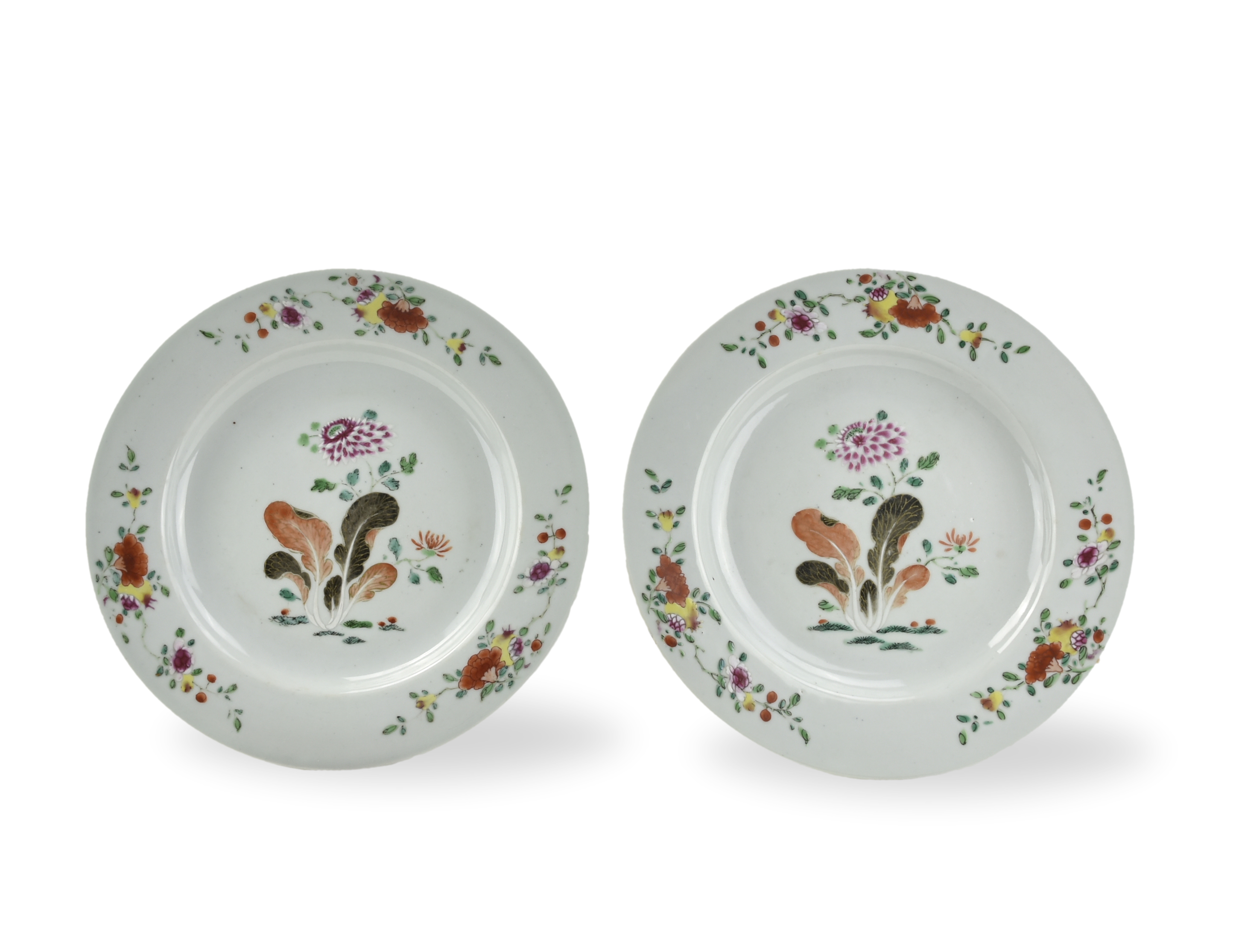 PAIR OF CHINESE EXPORT  "CABBAGE"