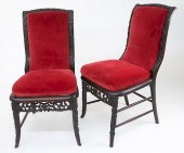PAIR OF CHINESE EXPORT CARVED