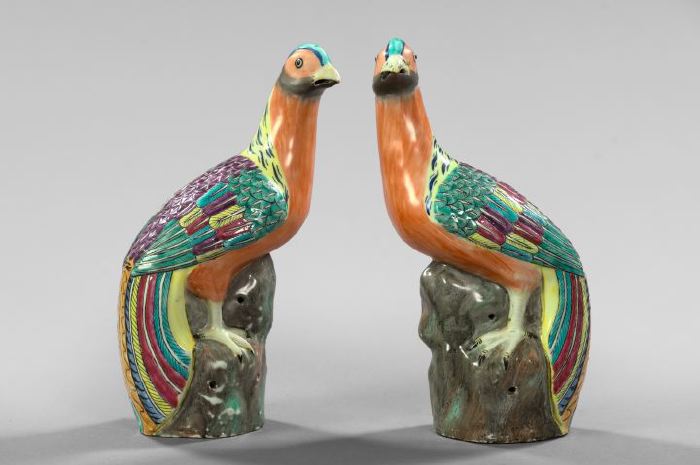 Pair of Chinese Export Colorfully