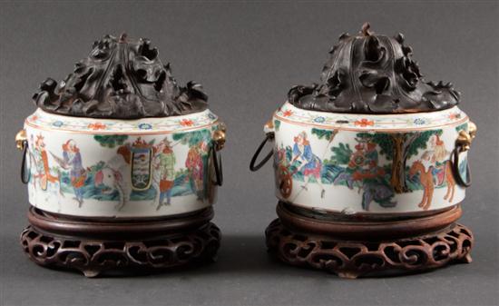 Pair of Chinese Export Famille Rose
