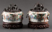 Pair of Chinese Export Famille