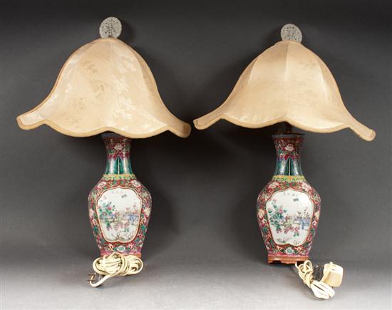 Pair of Chinese Export Famille Rose
