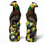 PAIR OF CHINESE EXPORT GLAZED