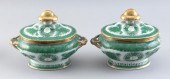 PAIR OF CHINESE EXPORT GREEN F