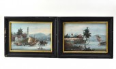 PAIR OF CHINESE EXPORT OIL PAI