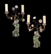 Pair of Chinese Export Porcela