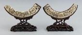 PAIR OF CHINESE EXPORT RELIEF-