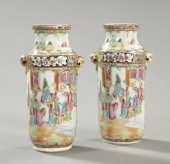 Pair of Chinese Export "Rose M
