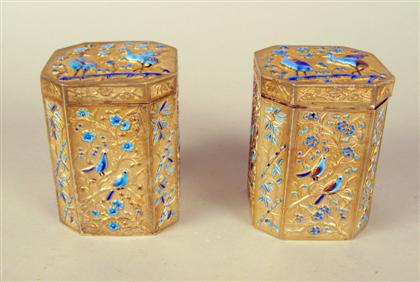 Pair of Chinese export silver &