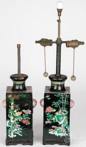 PAIR OF CHINESE FAMILLE NOIR V
