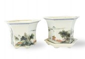 PAIR OF CHINESE FAMILLE ROSE F