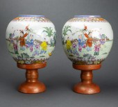PAIR OF CHINESE FAMILLE ROSE L