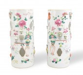 PAIR OF CHINESE FAMILLE ROSE H