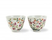 PAIR OF CHINESE FAMILLE ROSE C