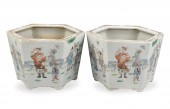 PAIR OF CHINESE FAMILLE ROSE F