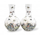 PAIR OF CHINESE FAMILLE ROSE V