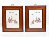 PAIR OF CHINESE FAMILLE ROSE P