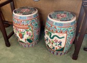 PAIR OF CHINESE FAMILLE ROSE G