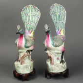 PAIR OF CHINESE FAMILLE ROSE F