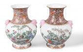 PAIR OF CHINESE FAMILLE ROSE V