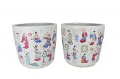 PAIR OF CHINESE FAMILLE-ROSE J