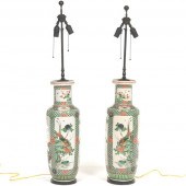 PAIR OF CHINESE FAMILLE VERT M