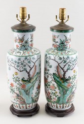 PAIR OF CHINESE FAMILLE VERTE