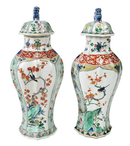 PAIR OF CHINESE FAMILLE VERTE