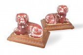 PAIR OF CHINESE FLAMBE DOG FIG