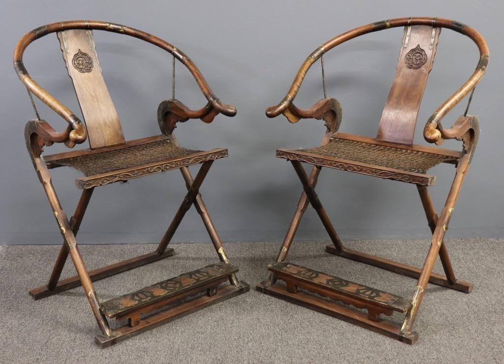 Pair of  Chinese folding