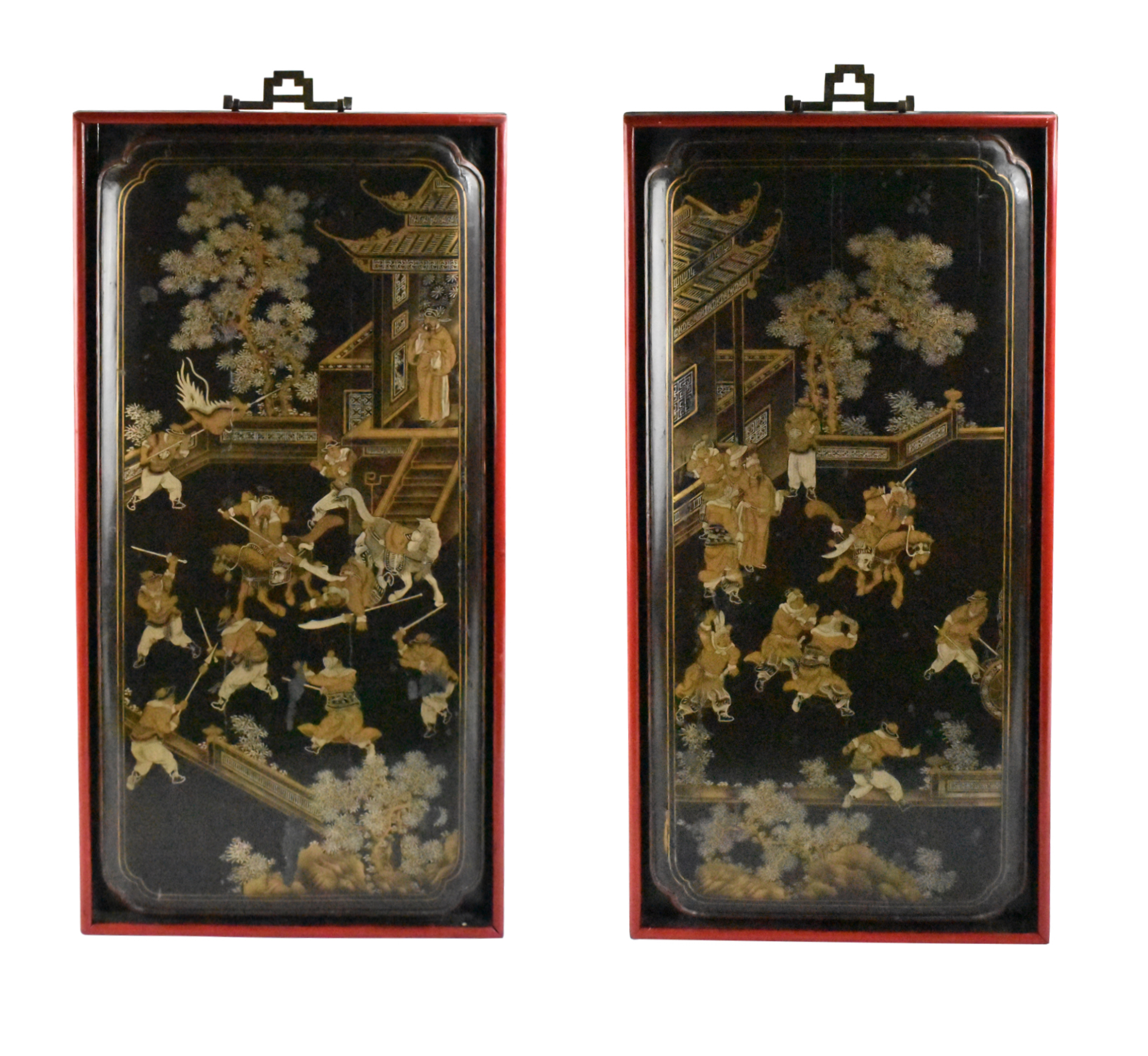 PAIR OF CHINESE GILT LACQUERED