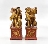 PAIR OF CHINESE GILT LACUQERED