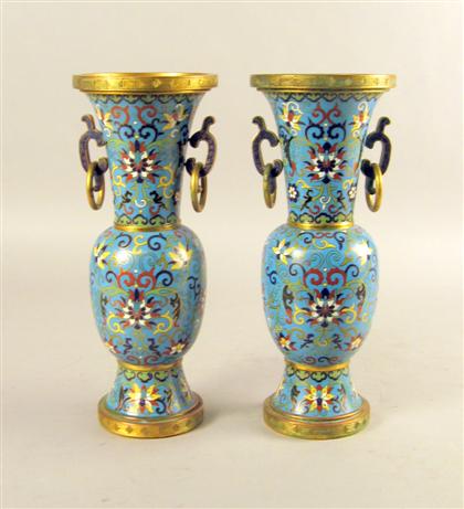Pair of Chinese gilt metal
