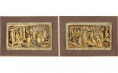 PAIR OF CHINESE GILTWOOD AND L