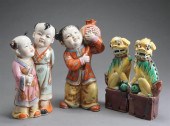 PAIR OF CHINESE GLAZED CERAMIC
