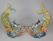 PAIR OF CHINESE GLAZED EARTHEN