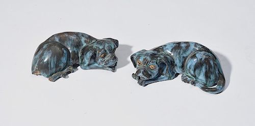 PAIR OF CHINESE GLAZED WATCH