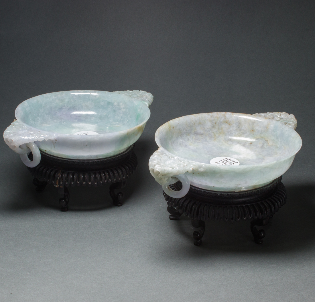 PAIR OF CHINESE GREEN AND
